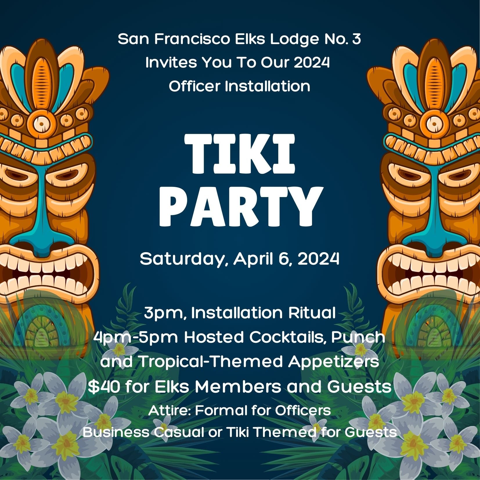 2024 Officer Installation & Tiki Party