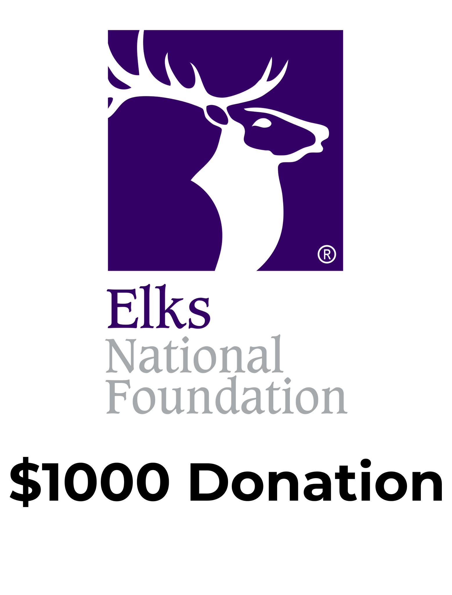 $1000 Elks National Foundation Donation